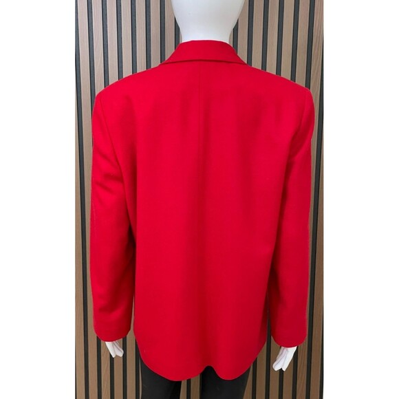 Vintage Pendleton Women's 12P Red Blazer 100% Wool Basic Classic  Preppy Career - Picture 3 of 10